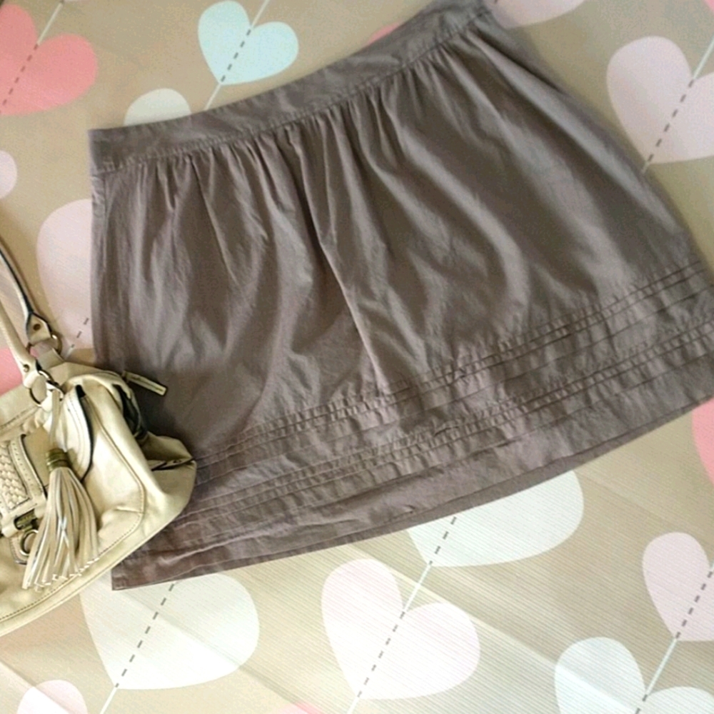 Loft cotton coco brown skirt. Size 14p